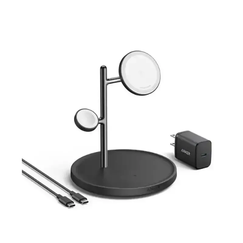 شارژر بی سیم مگنتی Anker MagGo Wireless Charging Station (3-in-1 Stand) Qi2 مدل B25M3